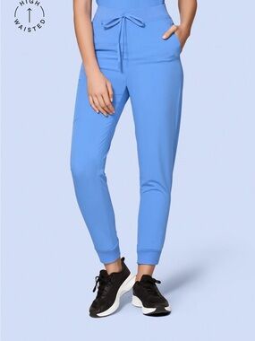 Mandala Scrub Joggers, Ceil Blue L